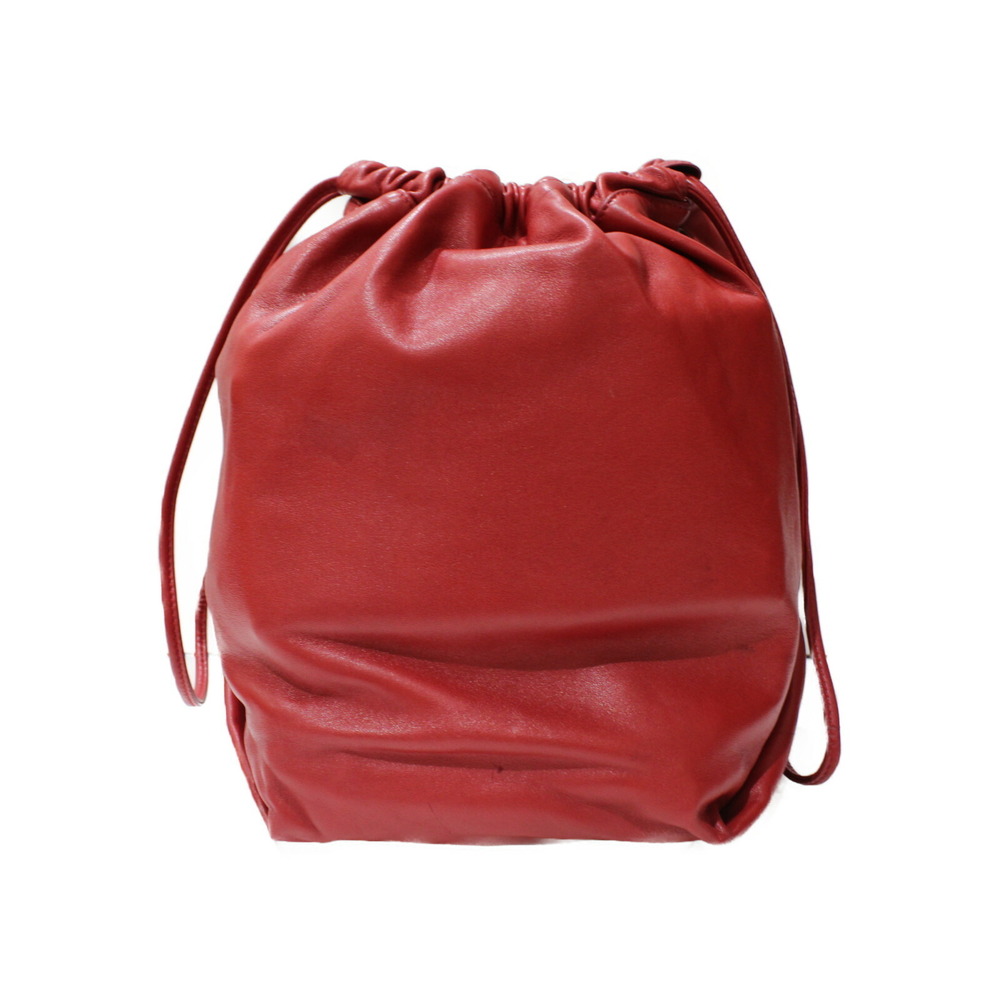 SAINT LAURENT Teddy Leather Red Shoulder Bag Pouch - Picture 4 of 7